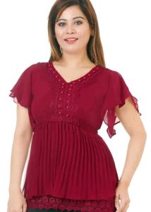 maroon stylish top