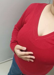Cozy Red V-Neck Sweater