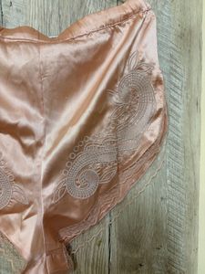 Satin Pajama Set with Lace Trim