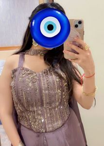 Elegant Embroidered Lehenga with corset Choli