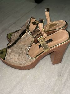 Gold Platform Heels
