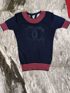 Sparkly Navy Blue Top