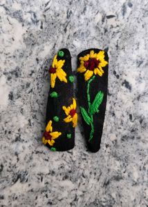 Handmade Sunflower Hair Clips