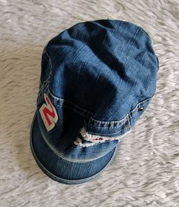 Newsboy inspired Denim Cap (Vintage)