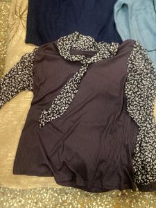 Bundle of Women's Tops 3 cotton. 4 woollen