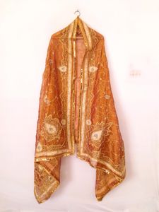 Multicolor Embroidered Skirt &amp; Dupatta (Women's)