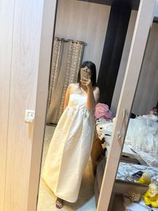 Strapless White Maxi Dress❤️🎀🦋