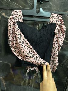 Chic Leopard Print Puff Sleeve Top