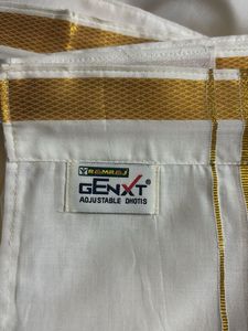 Elegant Cream Saree with Golden Border