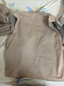 Beige Vest and Cargo Pants Set