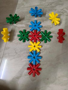 Colorful Building Toy Connectors - Set of 12