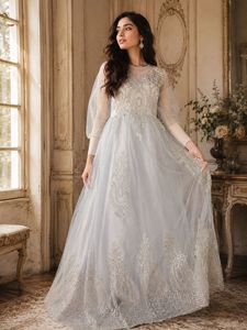 Elegant Embroidered Evening Gown