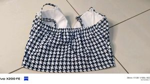 Houndstooth Crop Top