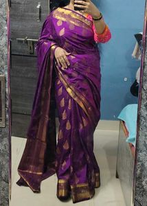 new pure dola silk saree..dual tone..soft..