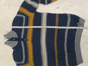 Striped Zip Neck Sweater