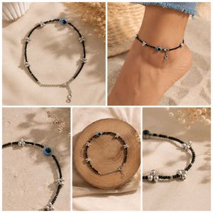 Evil Eye Anklet with Beads