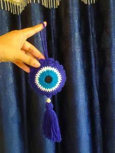 Handmade Evil Eye Crochet car hanger charm