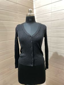 Pintresty korean black glitter &amp; shinning cardigan