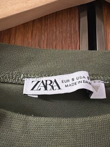 Olive Green Basic Crop Top T-Shirt