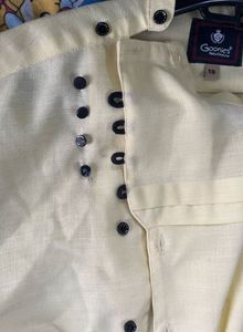 Yellow Men's Button-Up Shirt