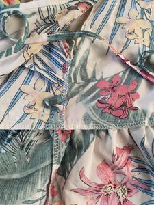 Tropical Floral Print Peplum Top