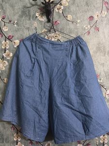 Light Wash Denim Culottes