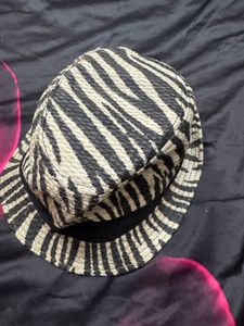 Zebra Print Fedora Hat