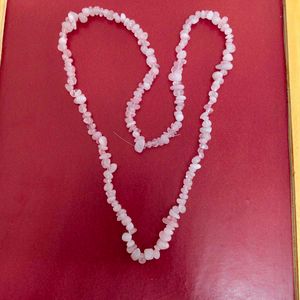 Pink Stone Chip Necklace