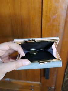 Grey leather wallet with Love design ♥️😍