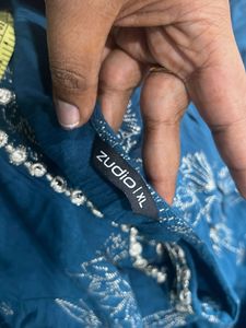 Embroidered Blue Kurta