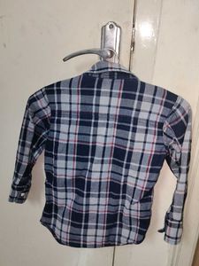 Boy's Plaid Casual Reversible Shirt