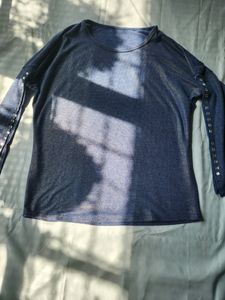Shimmery Blue Top