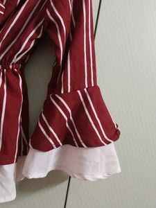 Striped Bell Sleeve Top