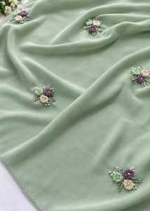 Embroidered Dupatta with Floral Motifs