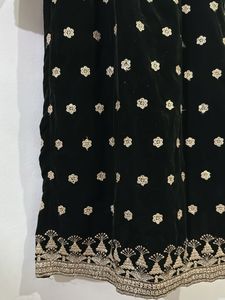 Elegant Green Velvet Kurta