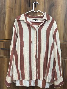 Striped Button-Up Shirt