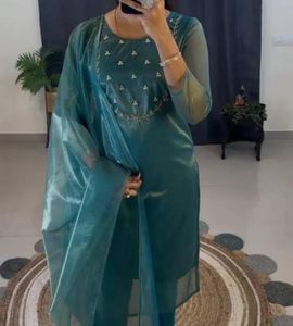 Partywear kurta with dupatta