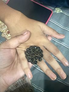 CONBO OF 2 Statement Black Gemstone Ring