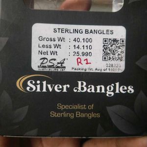 Pure silver Rhodium polish CZ bangles