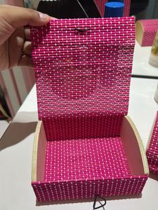 Pink Bamboo storage boxes
