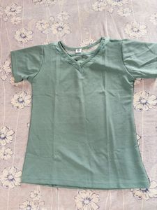 Green V-Neck top