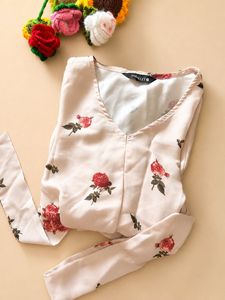 Floral Print V-Neck Top
