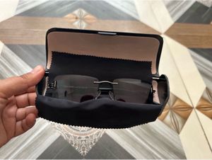 Unisex Stylish Black Gradient Rimless Sunglasses /