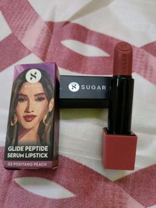 SUGAR Glide Peptide Serum Lipstick - Positano Peac