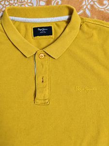 Men's Yellow Pepe Jeans Polo T-shirt