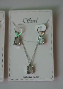 Elegant Rectangle Pendant Set two piece