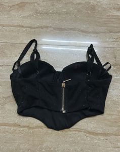 Sparkly Black Corset Bra
