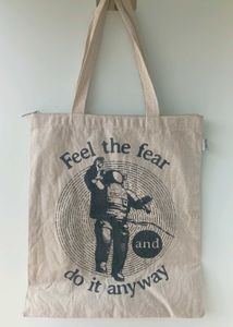⭐ unique graphic printed Tote Bag white / cream