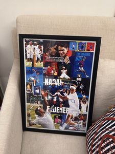 Vintage Federer &amp; Nadal Tennis Poster