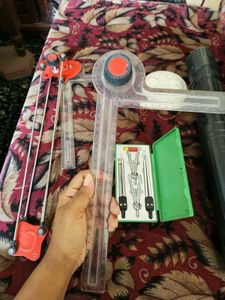 Natraj Drafter, chart holder, geometry set.